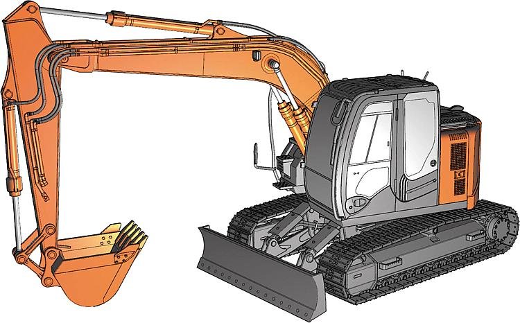 Hitachi Bagger ZAXIS 135 von Hasegawa