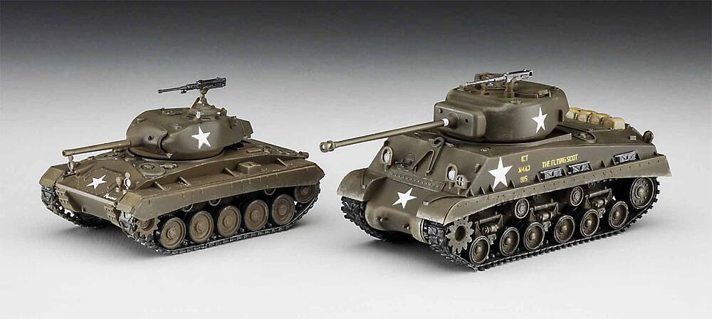 M4A3E Sherman & M24 Chaffee - 2 Kits von Hasegawa