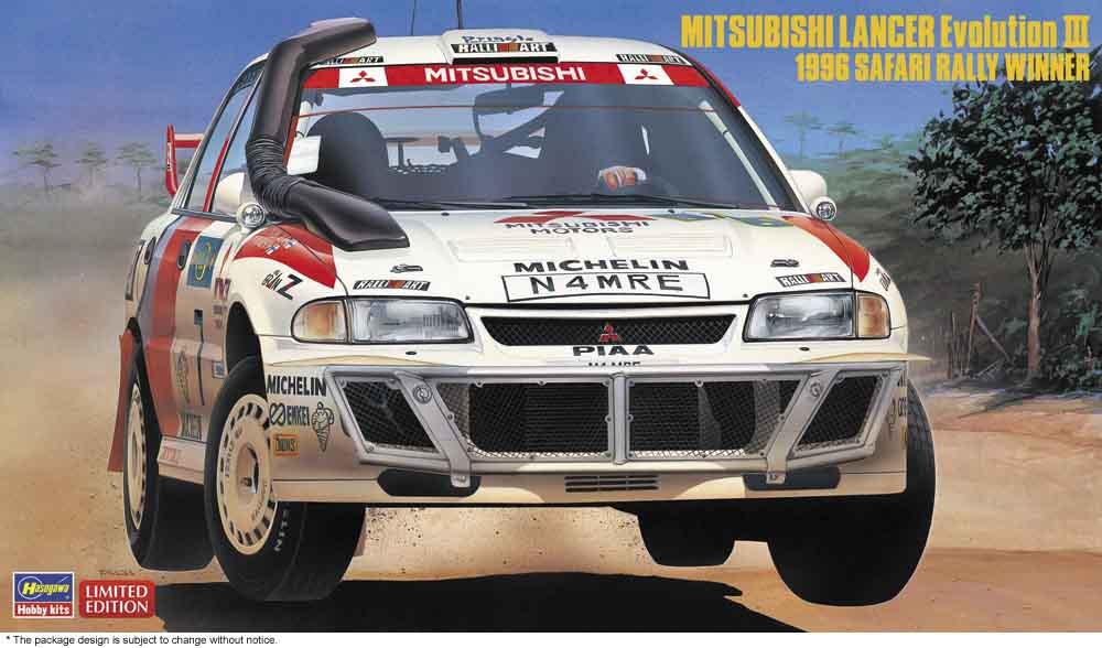 Mitsubishi Lancer EVO III, 1996 Safari Rally von Hasegawa