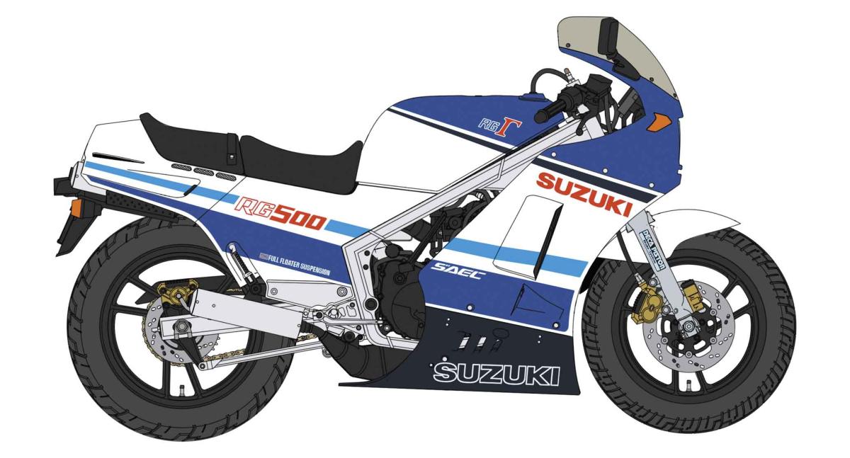 Suzuki RG500I, blau/schwarz/weiss von Hasegawa