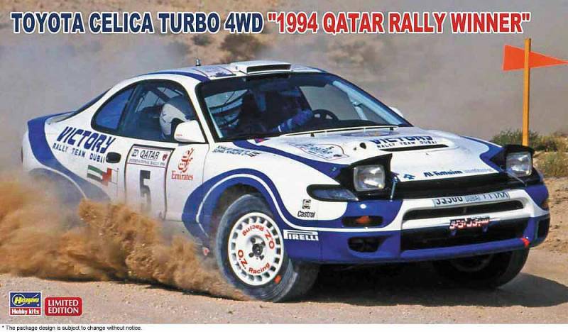 Toyota Celica Turbo 4WD, 1994 Qatar Rally von Hasegawa