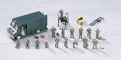 US Pilot & Ground Crew Set von Hasegawa