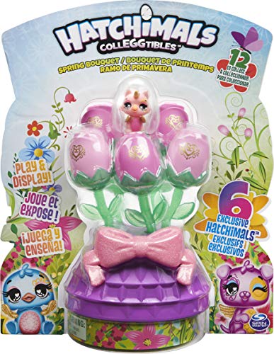 HATCHIMALS CollEGGtibles, Frühlingsstrauß mit 6 exklusiven CollEGGtibles (Stil kann variieren), für Kinder ab 5 Jahren von Hatchimals