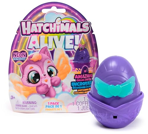 Hatchimals Alive Neon-Rainbow Überraschungs Pack - mit einem selbst-schlüpfenden Ei mit Überraschungsfigur, Spielzeug für Kinder ab 3 Jahren von Hatchimals