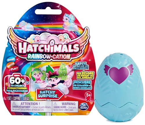 Hatchimals Rainbowcation Family Surprise Einzelpack mit 1 Little Kid CollEGGtibles Sammelfigur oder 2 Babys, Überraschungs-Spielzeug für Mädchen ab 5 Jahren von Hatchimals