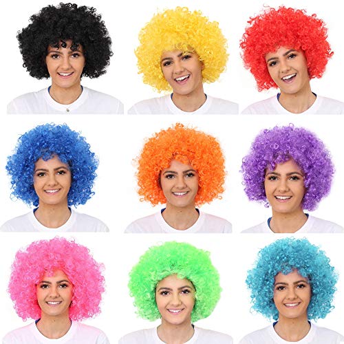 Afro Clown Perücke | Lockenkopf Lockenperücke | Rasta Afroperücke | Accessoire für Karneval und Fasching Halloween (Afro Berry 140g) von Hatstar