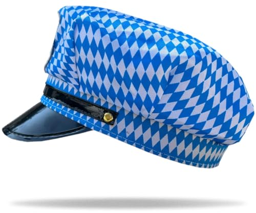 Hatstar Bayerische Polizeimütze | Oktoberfest Bierpolizei Kappe Cap | Polizei Mütze | Sommer Strand Festival Hut | für Damen, Männer & Erwachsene von Hatstar