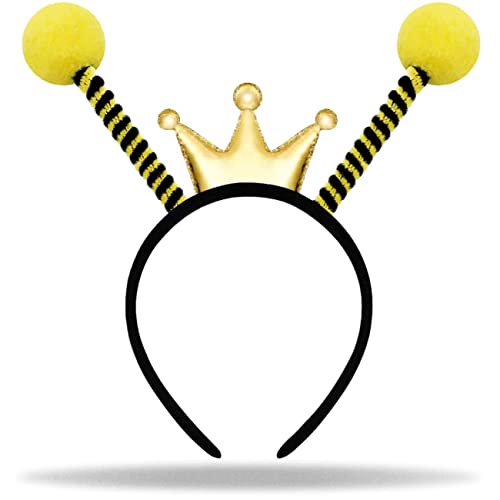 Hatstar Bienen Königin Haarreif mit Fühlern | Bienenantenne | Kopfschmuck für Damen | Haarschmuck Accessoire für Ihr Kostüm zu Fasching & Karneval von Hatstar