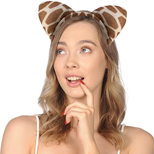 Hatstar Giraffe Haarreif | Kinder & Damen Stirnband mit Giraffen Ohren | Giraffenhörner Haarschmuck Accessoire für Karneval Fasching Kostüm Motto Party´s von Hatstar