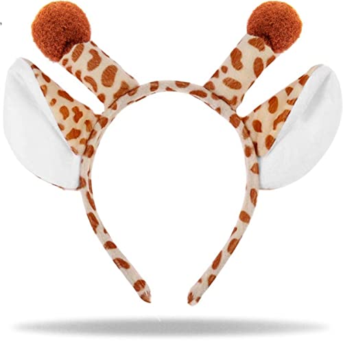 Hatstar Giraffenohren Haarreif | Stirnband mit Giraffen Ohren | Giraffenhörner Headwear | perfektes Accessoire für Karneval Fasching Kostüm Party´s von Hatstar