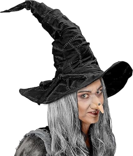 Hatstar Halloween Hexenhut | Felxibler-Biegbarer-Verformbarer Hut | Accessoire für Ihr Hexen Kostüm | Spitzhut Kopfschmuck | Karneval & Fasching von Hatstar