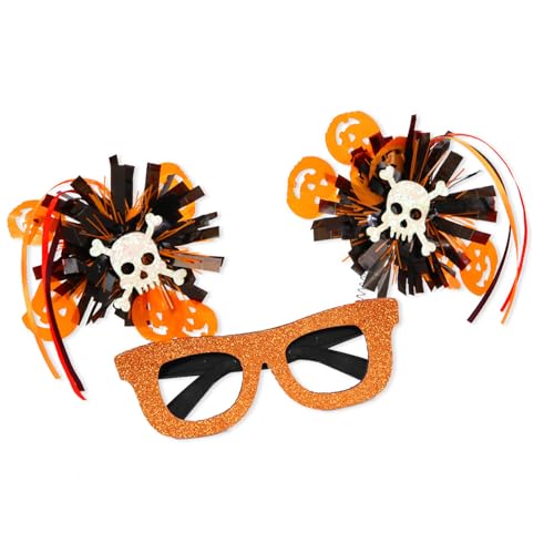 Festliche Brille, Karneval, Halloween, Foto-Requisiten, glitzernde Dekorationen, Skelett, Teenager, Erwachsene, Halloween von Hattba