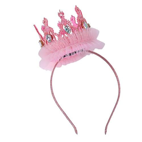 Geburtstagskronen Tiaras Prinzessin Krone Stirnband Prinzessin Stirnband Schleier Geburtstag Stirnband Geburtstag Party Kronen für Mädchen von Hattba