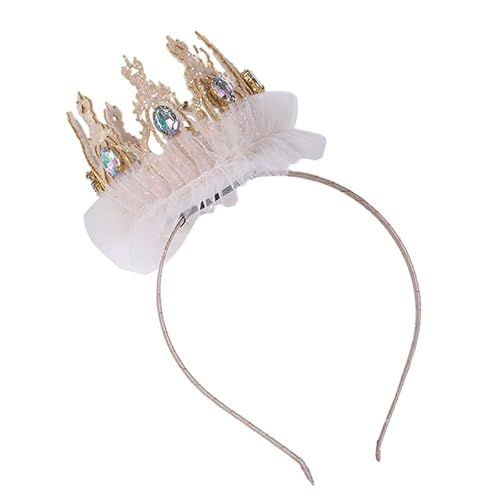 Geburtstagskronen Tiaras Prinzessin Krone Stirnband Prinzessin Stirnband Schleier Geburtstag Stirnband Geburtstag Party Kronen für Mädchen von Hattba