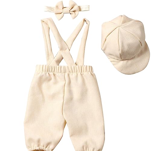 Hattba Neugeborenes Gentleman-Kostüm für Fotografie, Vintage-Baby-Fotoanzug, Hose, geschlechtsneutrales Foto-Outfit, Baby-Dusche, Neugeborenen-Kostüm, Set, Baby-Fotoshooting-Zubehör Hattba Neugeborenes Gentleman-Kostüm für Fotografie, Vintage-Baby-Fotoanzug, Hose, geschlechtsneutrales Foto-Outfit, Baby-Dusche, Neugeborenen-Kostüm, Set, Baby-Fotoshooting-Zubehör von Hattba