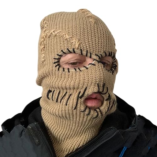 Strickmütze Halloween Gruselzähne Räuber Hut Cosplay Räuber Party Hüte von Hattba