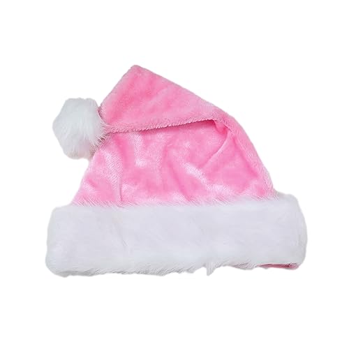 Weihnachtliche Kopfbedeckung, dicker Plüsch für die Feiertage, bunte Outfits für Cosplay, Weihnachtsmannmütze von Hattba