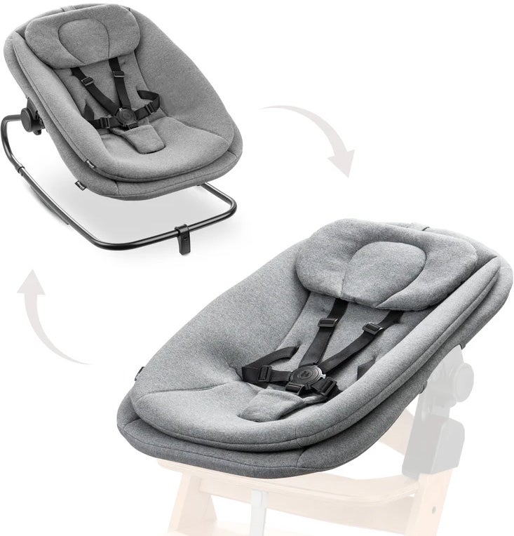 Hauck 3-in-1 Babywippe für Hochstuhl, Dark Grey Melange von Hauck