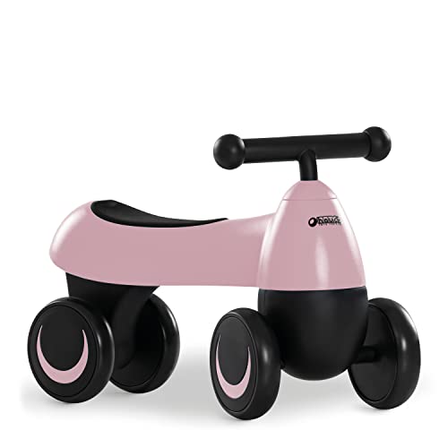 hauck Baby Rutscher 1st Ride Four, Rutschauto ab 18 Monate bis 25 kg, 4 Räder EVA, Ergonomisch, Kippsicher, mit Lenkereinschlagsbegrenzung, Kinderfahrzeug für Indoor & Outdoor (Matt Pink) von hauck