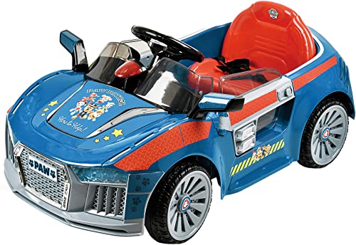 Hauck Elektroauto E-Cruiser Paw Patrol, für Kinder ab 3 Jahren, bis 30 kg belastbar, 4 km/h, Sicherheitsgurt, LED-Effektleuchten, Breitreifen, Flügeltüren, Hupe, Ladekabel, Blau von hauck