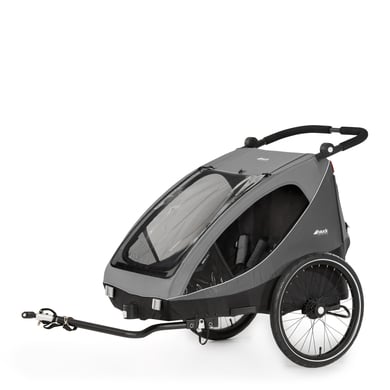 hauck 2in1 Fahrradanhänger und Buggy Dryk Duo Grau von Hauck