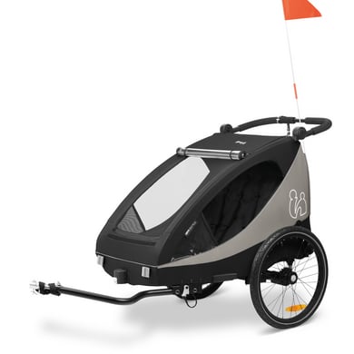 hauck 2in1 Fahrradanhänger und Buggy Dryk Duo Plus Black von Hauck