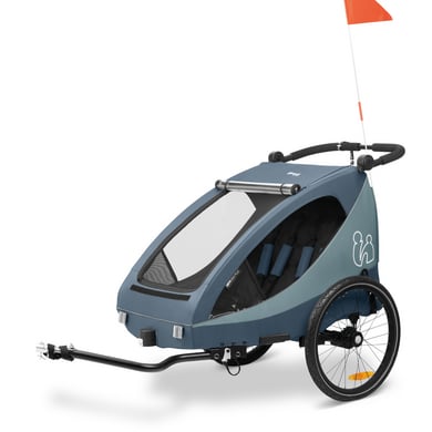 hauck 2in1 Fahrradanhänger und Buggy Dryk Duo Plus Dark Blue von Hauck