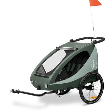 hauck 2in1 Fahrradanhänger und Buggy Dryk Duo Plus Dark Green von Hauck