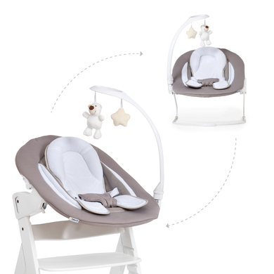 hauck Babyaufsatz Alpha Bouncer 2in1 Deluxe Sand von Hauck