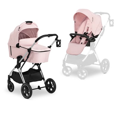 hauck Kinderwagen Vision X Set Silver Melange Rose von Hauck