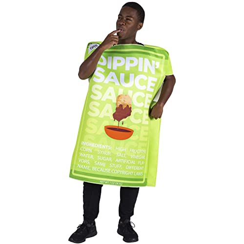 Dipping Sauce Halloween Kostüm - Lustiges Fast Food One Size Outfits für Erwachsene von Hauntlook