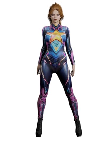 Hautico Premium Performance Kostüme für Damen Halloween Futuristische Cyborg Superhelden Kostüme - Auf Bestellung gefertigt (Space Captain SIT-HT-06, XL) von Hautico