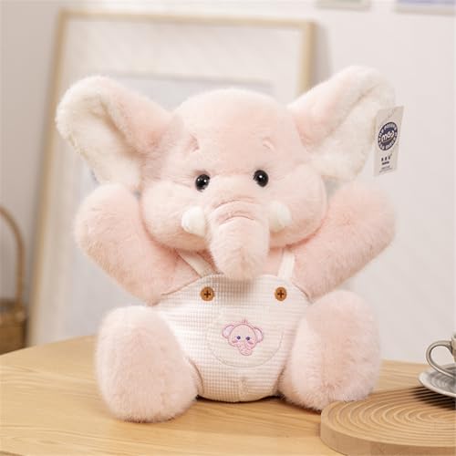 Hava Kolari Elefant Kuscheltier, Elefant Plüschtier Weihnachten Elefant Kreative Stofftier zum Kuscheln & Spielen Weihnachts Geschenk für Kinder (Sitzhaltung Rosa,23cm) von Hava Kolari