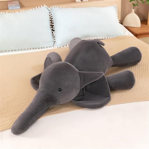 Hava Kolari Kuscheltier Elefant Plüsch Spielzeug Flauschiger Stofftier zum Spielen Elefant Plüschtier für Mädchen und Jungen Kinder und Baby (Grau,110cm) von Hava Kolari