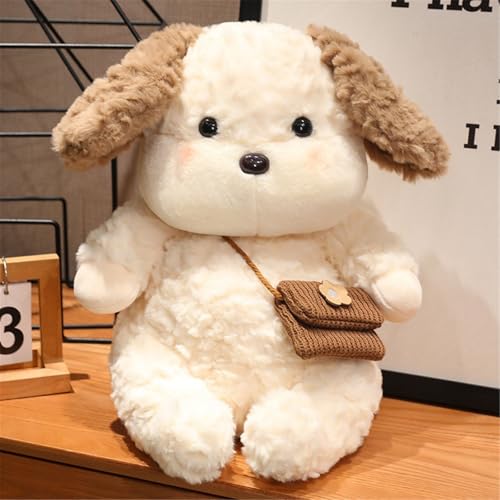 Hava Kolari Kuscheltier Hund Plüschtier Hund Stofftier, Hund Plüsch Kissen, Plüsch Kinder Kuscheltier Weiches Kuschel, Geschenk Für Kinder (Beige,25cm) von Hava Kolari