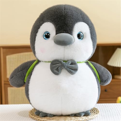 Hava Kolari Kuscheltier Pinguin, Pinguin Plüschtier mit Rucksack Plüsch Stofftier Pinguin Weich Gefülltes Kissen Tier Plüschkissen Spielzeug Geschenk für Kinder Mädchen Jungen (Junge,33cm) von Hava Kolari