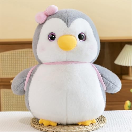 Hava Kolari Kuscheltier Pinguin, Pinguin Plüschtier mit Rucksack Plüsch Stofftier Pinguin Weich Gefülltes Kissen Tier Plüschkissen Spielzeug Geschenk für Kinder Mädchen Jungen (Mädchen,33cm) von Hava Kolari