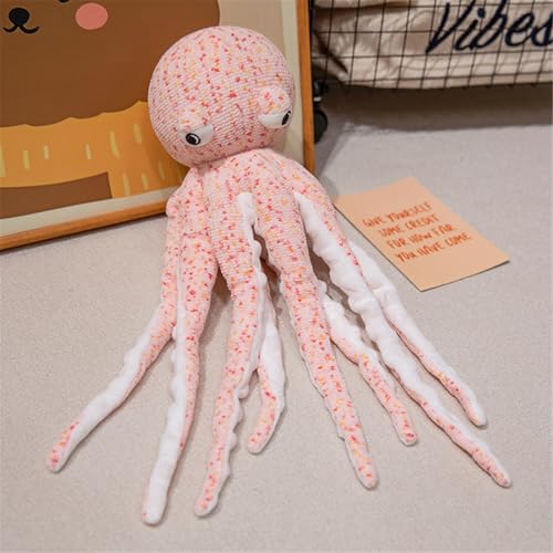 Hava Kolari Octopus Kuscheltier, Octopus Stofftier Weiche Plüschtier Süße Kraken Plüsch Spielzeug Hochzeitstag Valentinstag Weihnachten Geschenke für Kinder und Freundin (Rosa,40cm) von Hava Kolari