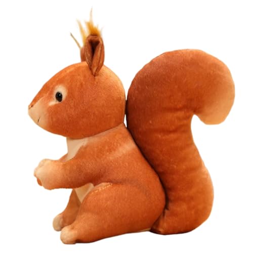 Hava Kolari Plüschtier Eichhörnchen, 20cm Realistische Eichhörnchen, Flauschiges Stofftier Kuscheltier Eichhörnchen Schmusetier Geschenk für Mädchen, Jungen (Braun) von Hava Kolari