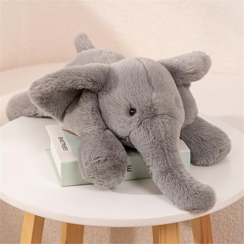 Hava Kolari Plüschtier Elefant, Weich Plüsch Kuscheltier Elefant Kissen, Elefant Plüsch Puppe Spielzeug Kinder Geschenk (Grau,45cm) von Hava Kolari