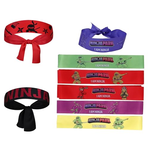 Hayaww Ninjas Party Favors Ninjas Stirnband Ninjas Party Stirnband Ninjas Stirnband Ninja Party Zubehör Ninjas Party Favors Ninja Kopfband Geburtstagsdeko Ninja Gastgeschenke für Karate (E) von Hayaww