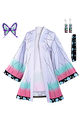 Damen-Kimono-Umhang mit Demon Slayer (S, komplettes Set) von Haydory