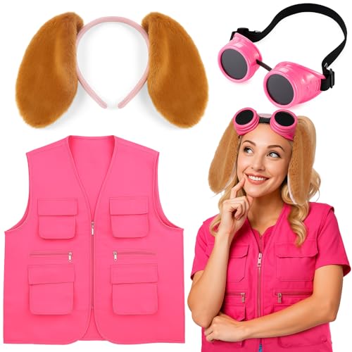 Haysandy 3-teiliges Halloween-Hundekostüm mit Stirnbandtaschen, Sicherheitsweste und Steampunk-Thema, Cosplay-Zubehör, Welpenkostüm für Erwachsene, Cosplay-Party Haysandy 3-teiliges Halloween-Hundekostüm mit Stirnbandtaschen, Sicherheitsweste und Steampunk-Thema, Cosplay-Zubehör, Welpenkostüm für Erwachsene, Cosplay-Party von Haysandy