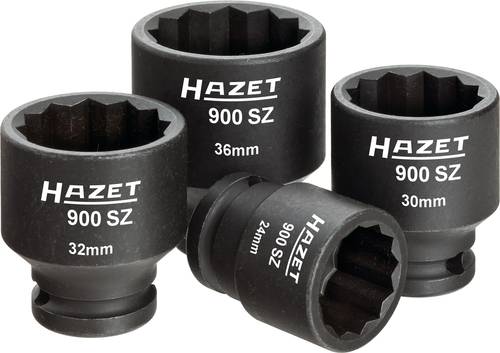 Außen-Sechskant Kraft-Steckschlüsseleinsatz-Set 4teilig 1/2  (12.5 mm) Produktabmessung von Hazet