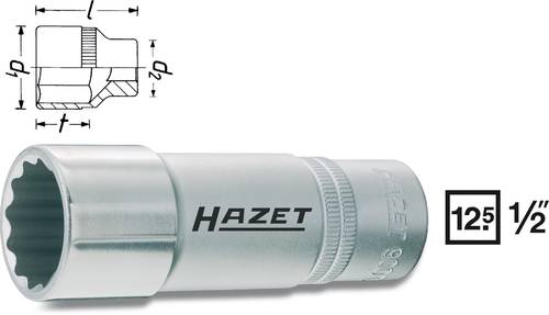 Hazet 900TZ-12 Außen-Sechskant Steckschlüsseleinsatz 12mm 1/2  (12.5 mm) von Hazet