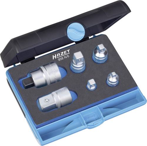 Hazet 958N/6 Steckschlüssel-Adapter-Set Antrieb 1/4  (6.3 mm), 3/8  (10 mm), 1/2  (12.5 mm), 3/ von Hazet