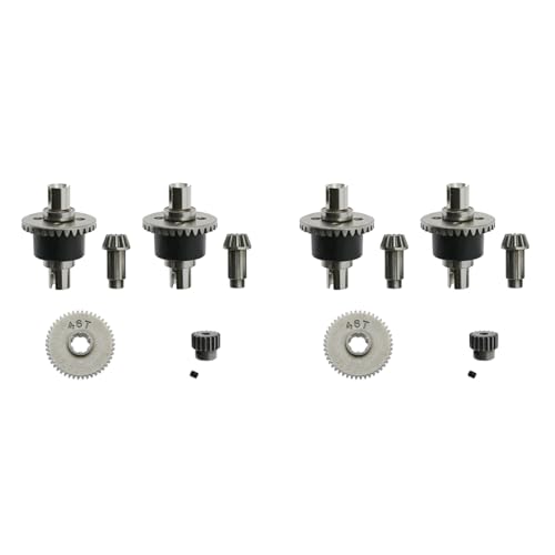 Haztholf 4 x Differential aus Metall und Getriebe für SCY 16101 16102 16103 16201 Pro 1/16 bürstenlos, RC Car Upgrades Teile Zubehör von Haztholf