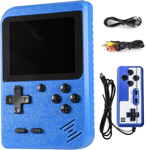 Handheld Spielkonsole, Retro Handheld Konsole Mit 500 Klassischen Fc Spielen, 3" LCD-Bildschirm, Retro Game Console Für Zwei Spieler Spiele Und Tv-Ausgang, Kinder Und Erwachsene von Hbaid