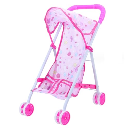 Babypuppen Kinderwagen für Puppen, 9,8x15,8x17,7 Zoll Spielzeug Kinderwagen Klappbares Spiel Kinderwagen für Puppen, Spielzeugwagen, Kinderwagen für Babypuppen, Spielen Sie Baby Kinderwagen Style1 von Hbbgdiy