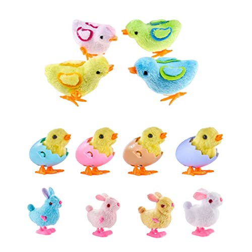 Hbbgdiy 12pcs Ostern Wind Up Toys Ostern Wind Up Chick Bunny Spielzeug landet Spring Hühnerspielzeug für Kinder von Hbbgdiy